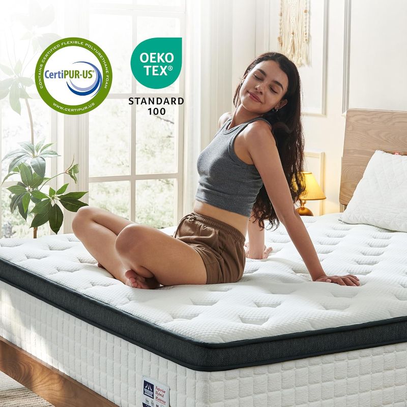 Photo 1 of 12 Inch FULL Mattress, Hybrid Mattress FULL Size Mattress in a Box with Pocketed Spring & Gel Memory Foam for Support, Pressure Relief, Reinforced Edge, CertiPUR-US Certified - Medium Firm
Visit the Vumece Store