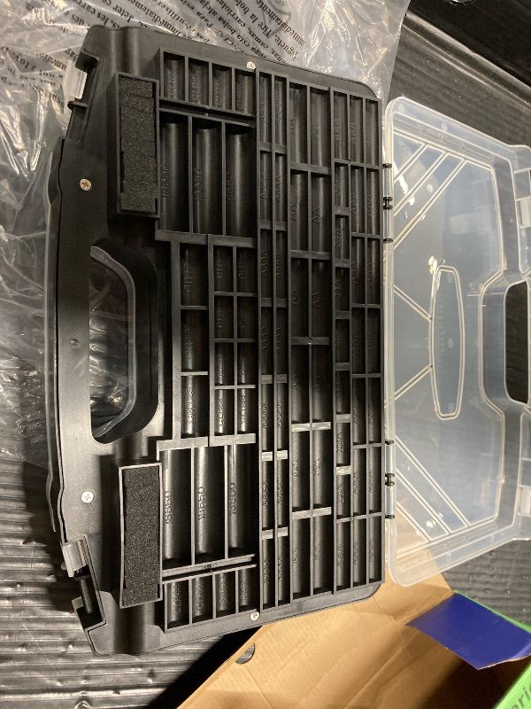 Photo 1 of ***BATTERIES NOT INCLUDED***YCTYIYAO Battery Organizer Storage Holder Box Case with Tester - 285 Batteries Double-Sided Variety Pack, Holds AA AAA 4A C D Cell 9V 3V Lithium LR44 CR2 CR123 CR1632 18650 Button***BATTERIES NOT INCLUDED***