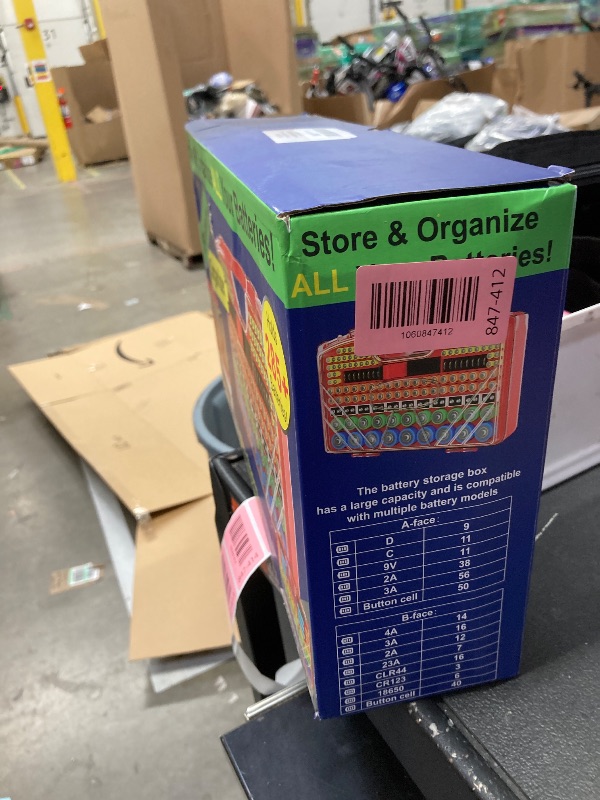 Photo 1 of ***BATTERIES NOT INCLUDED***YCTYIYAO Battery Organizer Storage Holder Box Case with Tester - 285 Batteries Double-Sided Variety Pack, Holds AA AAA 4A C D Cell 9V 3V Lithium LR44 CR2 CR123 CR1632 18650 Button***BATTERIES NOT INCLUDED***