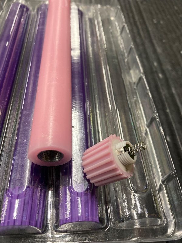 Photo 1 of ***REMOTE CONTROL IS MISSING***Abkshine Set of 4 LED Christmas Candle Lights, Battery Operated Taper Candles for Advent Wreath, 3 Purple 1 Rose Flickering Wax Flameless Candles for Holiday School Church Celebration***REMOTE CONTROL IS MISSING***