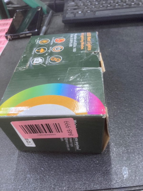 Photo 1 of 6.6ft x 6.6ft Christmas Net Lights, 160LED Gazebo Mesh Lights Outdoor 8 Modes Timer, Waterproof Connectable String Lights Clear Wire for Bushes Patio Pergolas Garden Holiday Party - Warm White