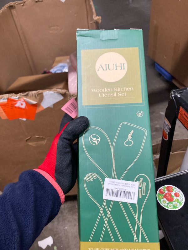 Photo 1 of 10 Pack Wooden Utensils for Cooking, Wood Utensil Set for Kitchen, Teak Wooden Spoon for Cooking, Non-Stick Spatula Ladle