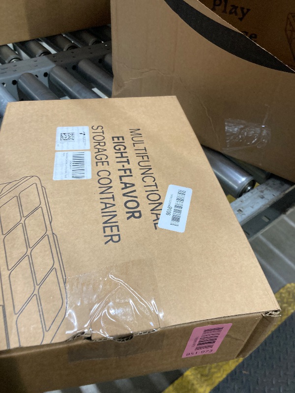 Photo 1 of ***2 LATCHES ARE BROKEN***Snackle Box Container, 304 Stainless Steel Snack Containers, Portable Snacklebox for Veggie, Candy, Divided Serving Tray with Lid and Handle, 8 Compartment Fruit Platter for Party, Picnic, Travel***2 LATCHES ARE BROKEN**