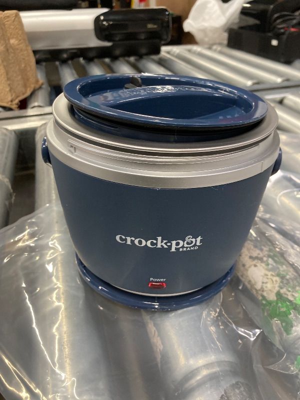 Photo 1 of **MISSING TOP LID***Crock-Pot 20-Ounce Electric Lunch Box, Portable Food Warmer, Faded Blue, Perfect for Travel, Car, On-the-Go, Keeps Food Warm, Spill-Free, Dishwasher-Safe, Ideal Gift for Men and Women