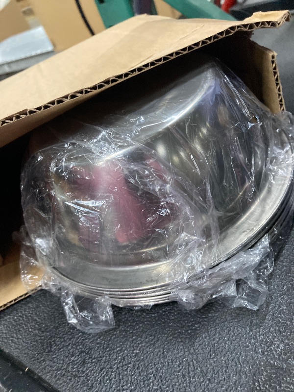 Photo 1 of 6 Pcs Stainless Steel Dog Bowl 6.5 Inch Metal Dog Bowls Food Water Container Dishwasher Thickened Puppy Food Bowls Safe Metal Plate Pet Bowl for for Small Medium Large Dogs Cats