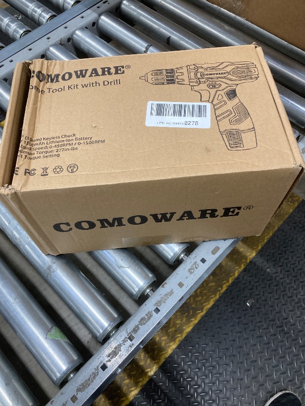 Photo 1 of ***MISSING PARTS/NO DRILL***COMOWARE 12V Cordless Drill Set, Pink Hand Tool Set with Cordless Drill Driver, Complete Repair Tool Kit for Women, Storage Bag, Ideal for Office, Garden, Dorm and DIY Project