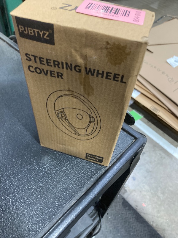 Photo 1 of ?2025 Model? Breathable Soft Leather Car Steering Wheel Cover for Men Women, Non-Slip, Comfortable,Universal 15 inches Steering Wheels, Black