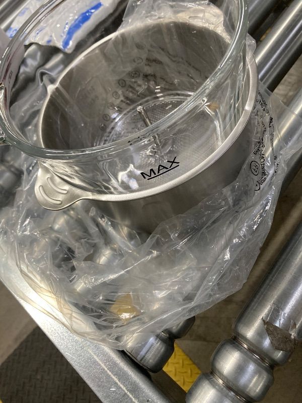 Photo 1 of ***MISSING LID-SELLING AS PARTS ONLY -*** ------ Electric Food Processor Vegetable Chopper, Kitchen Aid Easy Clean Meat Grinder with 2 Bowls (8 Cup Stainless Steel+8 Cup Glass), Small Food Mixer for Fruits/Meat/Nuts/Fish/Vegetable/Pet Food/Baby Food