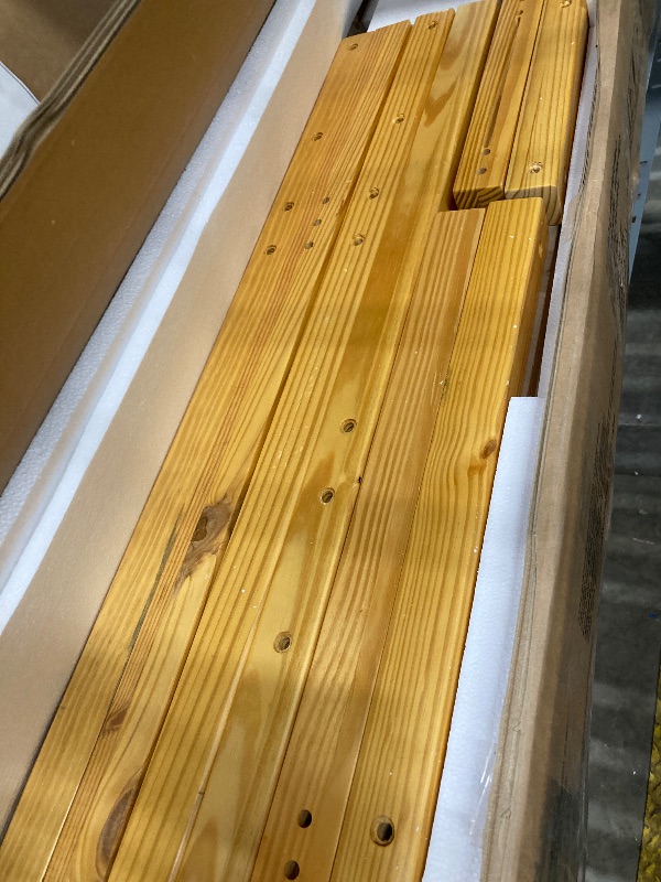 Photo 1 of ** notes** Bellemave Twin Over Full Bunk Bed for Kids/Adults,Floor Bunk Beds with Inclined Ladder,Solid Wood Low Bunk Bed for Teens,Girls,Boys,Detachable,Natural