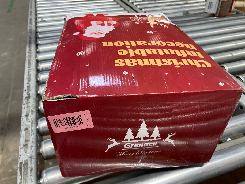 Photo 1 of 12FT Christmas Outdoor Inflatables - Giant Inflatable Hot Air Balloon Santa with Built-in Colorful Rotating LED Lights Christmas Blow Up Yard Decorations for Garden Lawn Party Xmas Decor