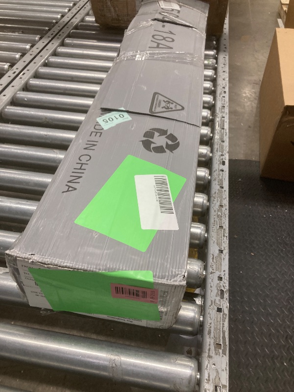 Photo 1 of 18 inch Queen Bed Frame with Round Corner Legs and Headboard Hole Mattress Slide Stopper 3500 lbs Heavy Duty Metal Platform,Steel Slats Support,No Box Spring Needed,Easy Assembly,Noise Free