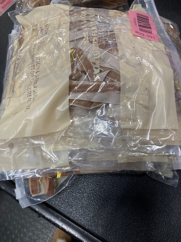 Photo 1 of 10 PACK OF Pack Velvet Christmas Tree Bows - Vintage Ribbon Bows Ornaments for Tree Garland Wreath Indoor Xmas Decorations (5 x 7 Inch, Width of 3/8'', Camel)