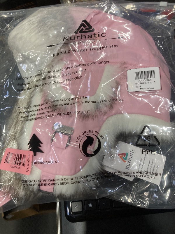 Photo 1 of ****one hat and size small*****Winter Trapper Hat,Warm Faux Fur Aviator Hat,Russian Trooper Hunting Ski Hat with Ear Flaps for Men & Women