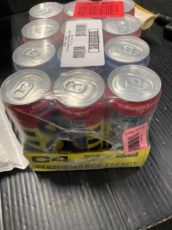 Photo 1 of ***EXP 9/2026***C4 Energy Drinks Variety Pack, Sugar Free Pre Workout Performance Drink With No Artificial Colors or Dyes, Zero Calorie, Coffee Substitute or Alternative, 4 Flavor Variety 12 Pack***EXP 9/2026***