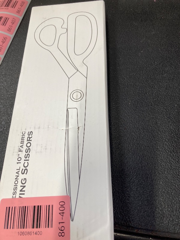 Photo 1 of 10 Inch Professional Fabric Scissors Heavy Duty Sewing Shears Sharp Leather Scissors High Carbon Steel Ergonomic Fabric Shears for Quilting, Sewing, Heavy Duty Cutting