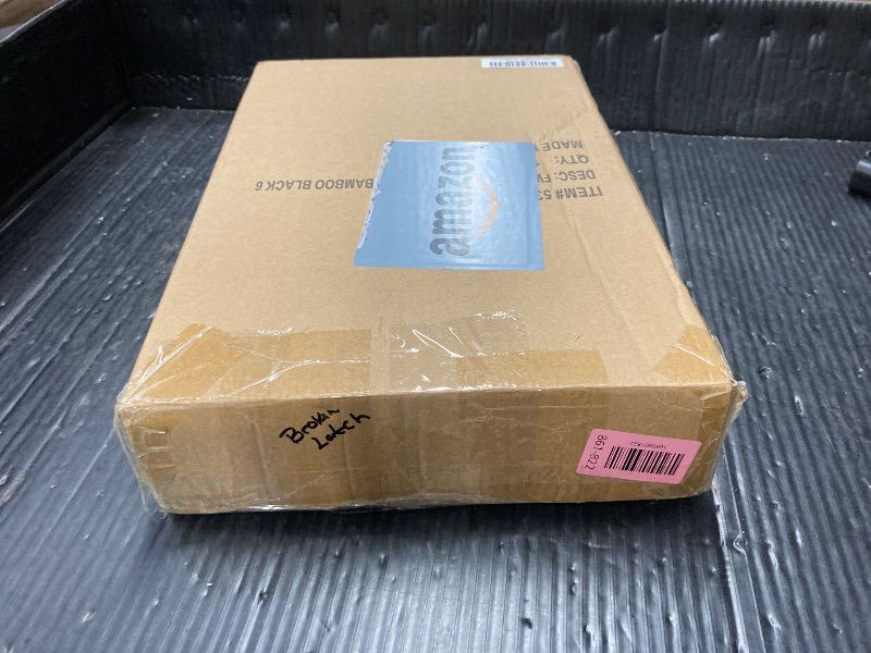 Photo 1 of ***1 HANDLE IS BROKEN***Farberware Build-A-Board Bamboo Cutting Board with Built-In Compartments & Clear Locking Lid, Black Handles – Charcuterie, Snack Tray, Food Prep and Serving Platter***1 HANDLE IS BROKEN***