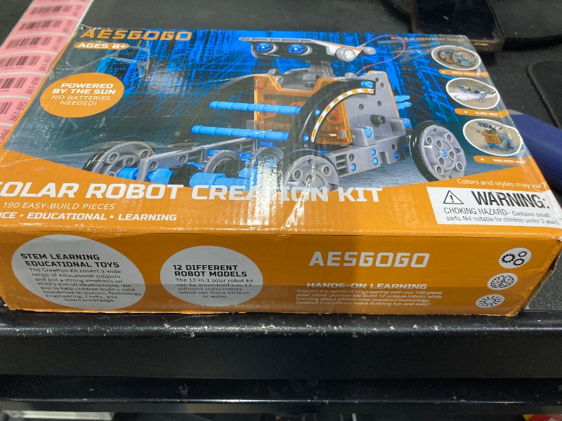 Photo 1 of 12-in-1 Solar Robot Kit for Kids Age 8-12, STEM Educational Solar Power Robotic Toys Gifts for Kids, DIY Science Building Experiments Kit Christmas Birthday Gifts for Boys Girls Age 8 9 10 11 12