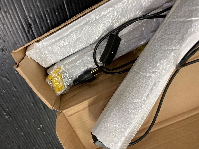 Photo 1 of ***17" LONG EACH***ZHPINGMX 3 Pack 24W LED Shop Light, Plug in Garage Light with 6.5FT Cord and On/Off Switch, 6000K 5400LM Work Shop Lighting for Garage Workshop Warehouse Factory Yard***17" LONG EACH***