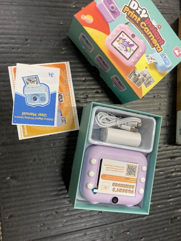 Photo 1 of ***WHAT YOU SEE IS EVERYTHING INCLUDED*NOTHING ELSE***Instant Camera, Front Rear Dual Selfie Kids Camera with 1080P Videos, Holiday Birthday Gifts for Kids Age 3-12, Toddler Portable Travel Print Digital Camera Toy for 4 5 6 7 8 9 Year Boys Girls***WHAT Y