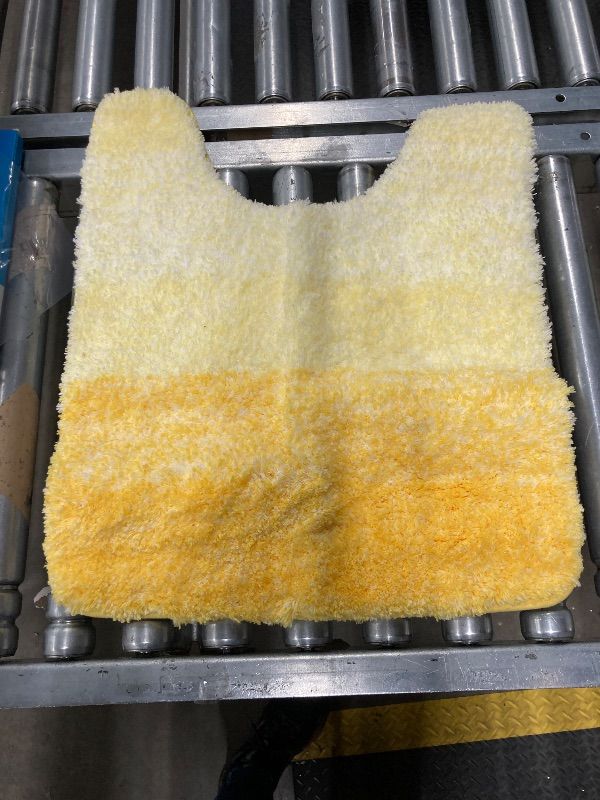 Photo 1 of **MISSING BATH MAT-ONLY TOILET RUG***OLANLY Bathroom Rug Set 2 Piece, Soft Absorbent Microfiber Bath Mats and U-Shaped Contour Toilet Rug, Non-Slip, Machine Wash Dry, Plush Shaggy Bath Mats for Bathroom (24"x16"+24"x20", Yellow)