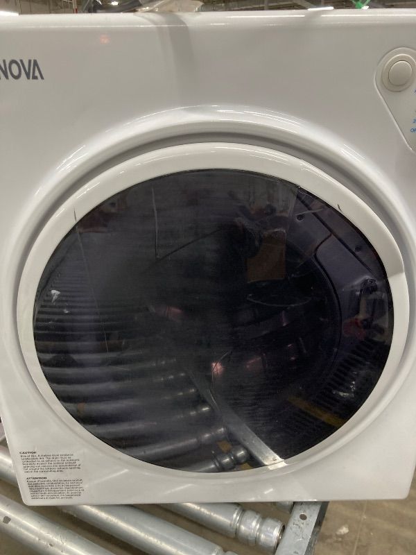 Photo 1 of ***PARTS ONLY***Elevon 1500W Portable Clothes Dryer, 3.5 cu.ft Electric Drying Machine for Laundry with Steel Tub for Apartment, Dorms, Compact Dryer for Small Space, Black/White