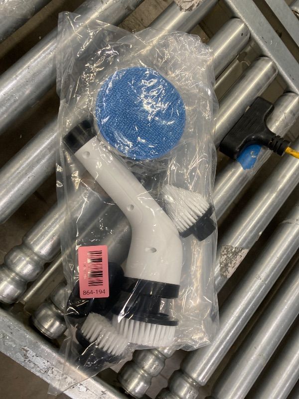 Photo 1 of **MISSING PARTS***VigorDay Electric Spin Scrubber - Cordless Bathroom Scrubber with 7 Brush Heads - Dual Speed IPX7 Waterproof Power Scrubber for Heavy-Duty Bathtub, Glass, Tile, and Car Cleaning (White)