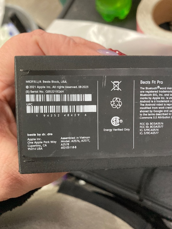 Photo 1 of **the right earbud doesn't work**. Beats Fit Pro (1st Gen) - True Wireless Noise Cancelling Earbuds - Active Noise Cancelling - Sweat Resistant Earphones, Compatible with Apple & Android, Class 1 Bluetooth®- Beats Black