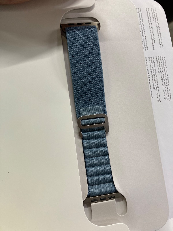 Photo 1 of (NOT OFFICAL, REPLICA ) Apple Watch Ultra 3 [GPS + Cellular 49mm] Running & Multisport Smartwatch w/Rugged Titanium Case w/Light Blue Alpine Loop - M. Satellite Communications, Advanced Health & Fitness Tracking