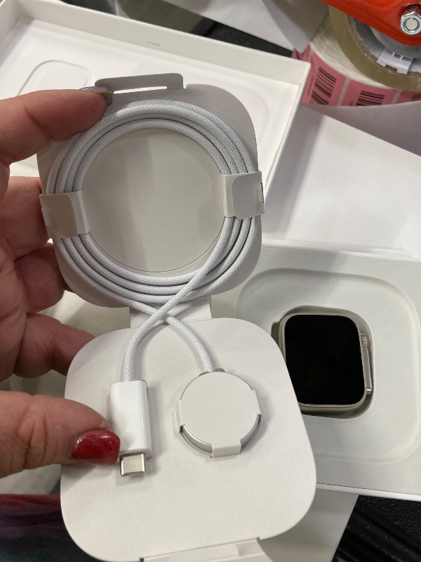 Photo 1 of (NOT OFFICAL, REPLICA ) Apple Watch Ultra 3 [GPS + Cellular 49mm] Running & Multisport Smartwatch w/Rugged Titanium Case w/Light Blue Alpine Loop - M. Satellite Communications, Advanced Health & Fitness Tracking