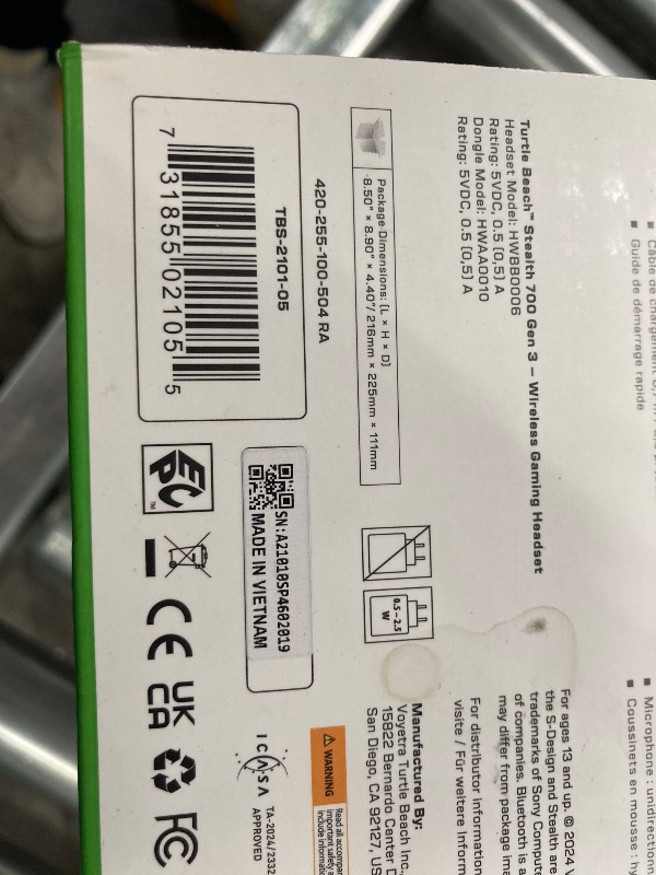 Photo 1 of **Factory Sealed, its not permitted to Return, Not Refund**Turtle Beach Stealth 700 Gen 3 Wireless Multiplatform Amplified Gaming Headset for Xbox Series X|S, Xbox One, PC, PS5, Mobile – 60mm Drivers, AI Noise-Cancelling Mic, Bluetooth, 80-Hr Battery – Bl