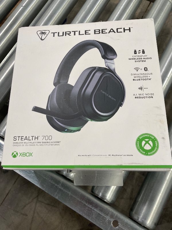 Photo 1 of **Factory Sealed, its not permitted to Return, Not Refund**Turtle Beach Stealth 700 Gen 3 Wireless Multiplatform Amplified Gaming Headset for Xbox Series X|S, Xbox One, PC, PS5, Mobile – 60mm Drivers, AI Noise-Cancelling Mic, Bluetooth, 80-Hr Battery – Bl