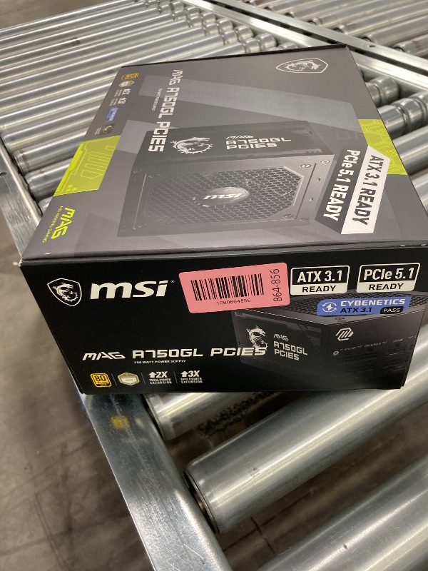 Photo 1 of **Factory Sealed, its not permitted to Return, Not Refund**MSI MAG A750GL PCIE5, Fully Modular Compact Gaming 750W Power Supply, 80+ Gold, ATX 3.1 & PCIe 5.1 Ready, Native Dual-Color 12V-2x6 Cable, 10 Year Warranty