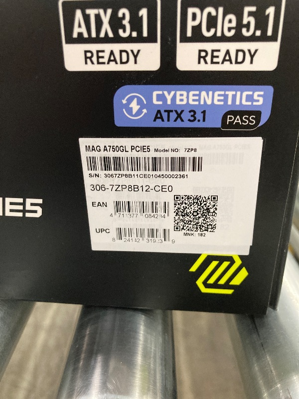 Photo 1 of **Factory Sealed, its not permitted to Return, Not Refund**MSI MAG A750GL PCIE5, Fully Modular Compact Gaming 750W Power Supply, 80+ Gold, ATX 3.1 & PCIe 5.1 Ready, Native Dual-Color 12V-2x6 Cable, 10 Year Warranty
