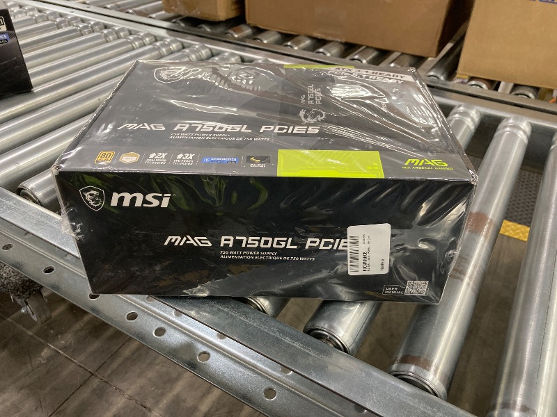 Photo 1 of **Factory Sealed, Its not permitted to Return, Not Refund**MSI MAG A750GL PCIE5, Fully Modular Compact Gaming 750W Power Supply, 80+ Gold, ATX 3.1 & PCIe 5.1 Ready, Native Dual-Color 12V-2x6 Cable, 10 Year Warranty