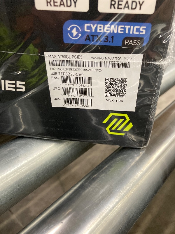 Photo 1 of **Factory Sealed, Its not permitted to Return, Not Refund**MSI MAG A750GL PCIE5, Fully Modular Compact Gaming 750W Power Supply, 80+ Gold, ATX 3.1 & PCIe 5.1 Ready, Native Dual-Color 12V-2x6 Cable, 10 Year Warranty