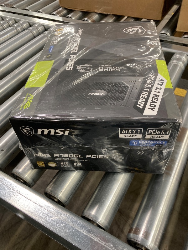 Photo 1 of **Factory Sealed, Its not permitted to Return, Not Refund**MSI MAG A750GL PCIE5, Fully Modular Compact Gaming 750W Power Supply, 80+ Gold, ATX 3.1 & PCIe 5.1 Ready, Native Dual-Color 12V-2x6 Cable, 10 Year Warranty