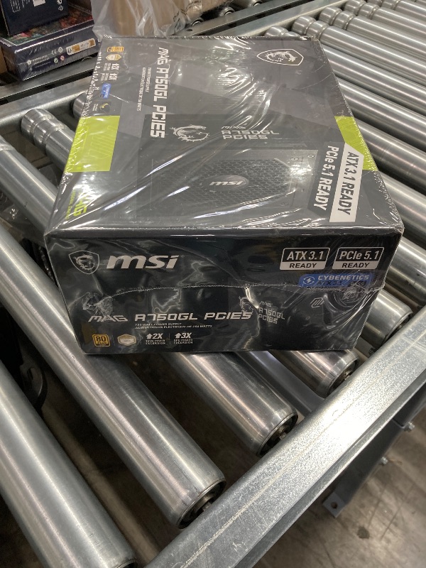 Photo 1 of **Factory Sealed, its not permitted to Return, Not Refund**MSI MAG A750GL PCIE5, Fully Modular Compact Gaming 750W Power Supply, 80+ Gold, ATX 3.1 & PCIe 5.1 Ready, Native Dual-Color 12V-2x6 Cable, 10 Year Warranty