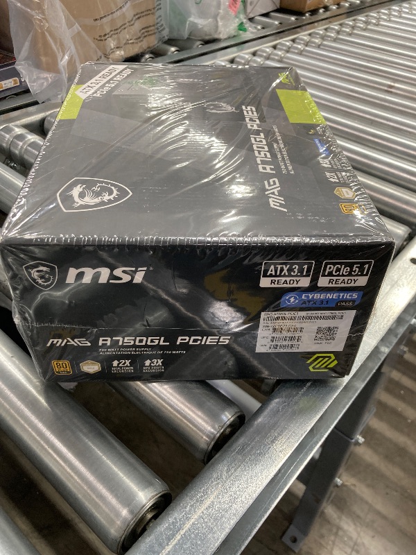 Photo 1 of **Factory Sealed, its not permitted to Return, Not Refund**MSI MAG A750GL PCIE5, Fully Modular Compact Gaming 750W Power Supply, 80+ Gold, ATX 3.1 & PCIe 5.1 Ready, Native Dual-Color 12V-2x6 Cable, 10 Year Warranty