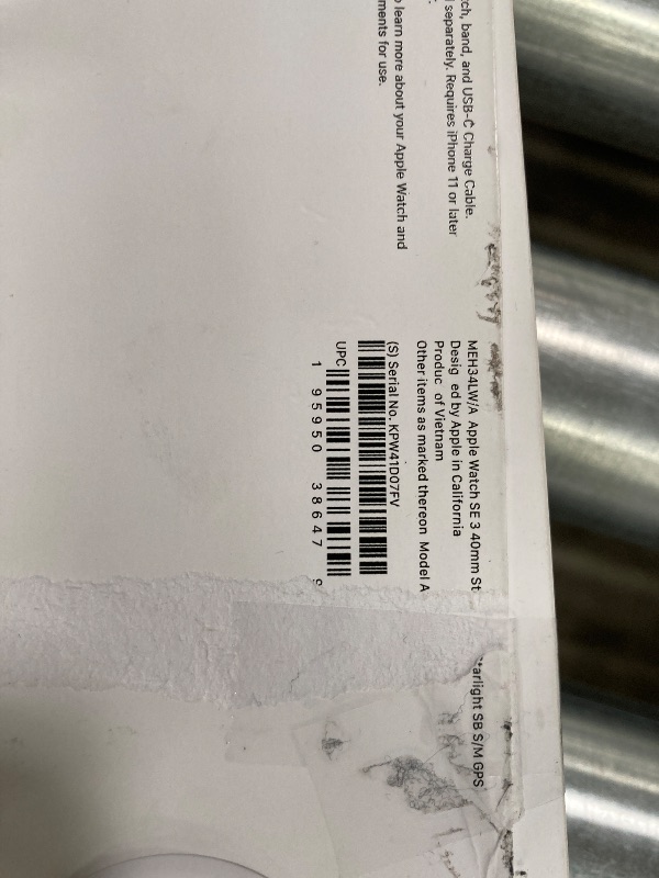 Photo 1 of **Factory Sealed, its not permitted to Return, Not Refund**Apple Watch SE 3 [GPS 40mm] Smartwatch with Starlight Aluminum Case with Starlight Sport Band - S/M. Fitness and Sleep Trackers, Heart Rate Monitor, Always-On Display, Water Resistant