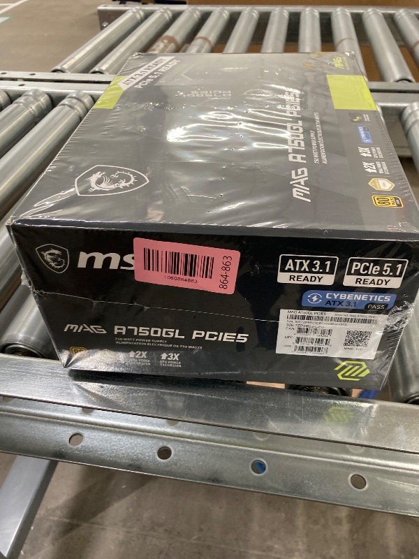 Photo 1 of **Factory Sealed, its not permitted to Return, Not Refund**MSI MAG A750GL PCIE5, Fully Modular Compact Gaming 750W Power Supply, 80+ Gold, ATX 3.1 & PCIe 5.1 Ready, Native Dual-Color 12V-2x6 Cable, 10 Year Warranty