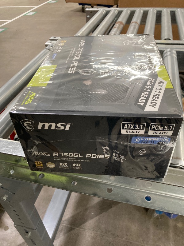 Photo 1 of **Factory Sealed, its not permitted to Return, Not Refund**MSI MAG A750GL PCIE5, Fully Modular Compact Gaming 750W Power Supply, 80+ Gold, ATX 3.1 & PCIe 5.1 Ready, Native Dual-Color 12V-2x6 Cable, 10 Year Warranty