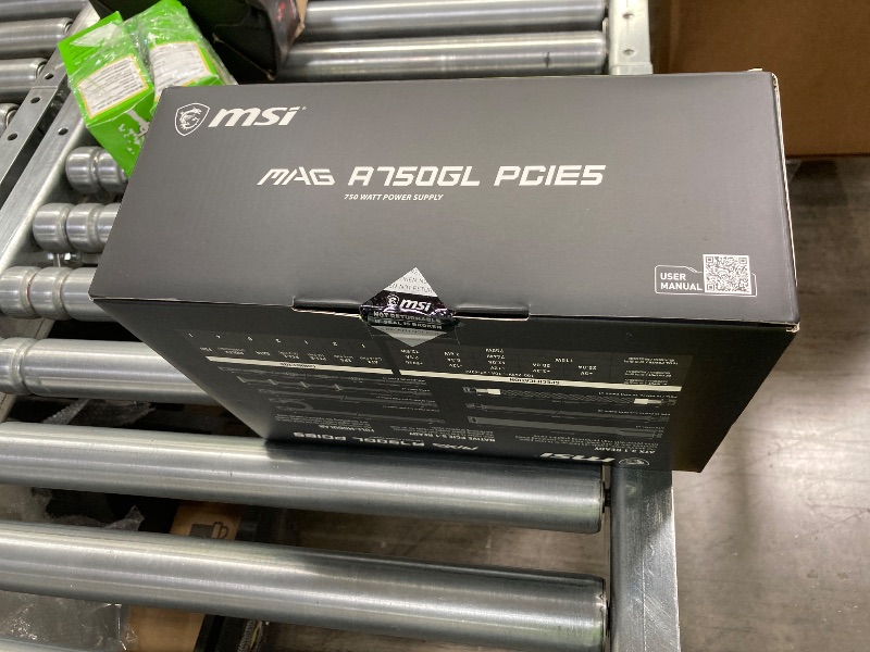 Photo 1 of **Factory Sealed, its not permitted to Return, not Refund**MSI MAG A750GL PCIE5, Fully Modular Compact Gaming 750W Power Supply, 80+ Gold, ATX 3.1 & PCIe 5.1 Ready, Native Dual-Color 12V-2x6 Cable, 10 Year Warranty