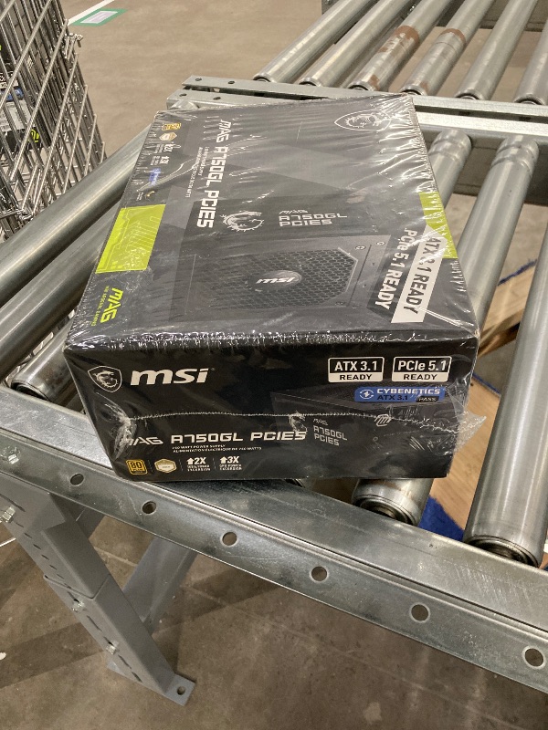 Photo 1 of **Factory Sealed, its not permitted to Return, Not Refund**MSI MAG A750GL PCIE5, Fully Modular Compact Gaming 750W Power Supply, 80+ Gold, ATX 3.1 & PCIe 5.1 Ready, Native Dual-Color 12V-2x6 Cable, 10 Year Warranty