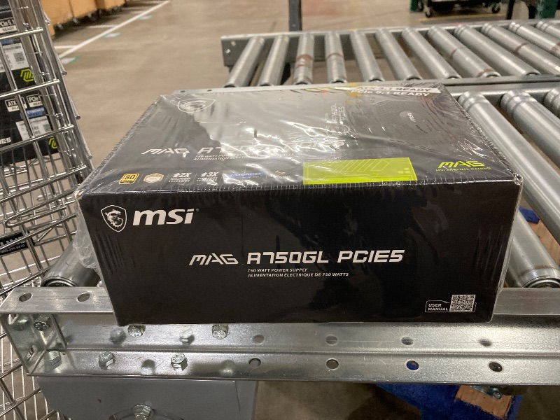 Photo 1 of **Factory Sealed, its not permitted to Return, Not Refund**MSI MAG A750GL PCIE5, Fully Modular Compact Gaming 750W Power Supply, 80+ Gold, ATX 3.1 & PCIe 5.1 Ready, Native Dual-Color 12V-2x6 Cable, 10 Year Warranty