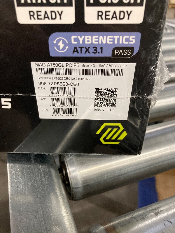 Photo 1 of **Factory Sealed, its not permitted Return, Not Refund**MSI MAG A750GL PCIE5, Fully Modular Compact Gaming 750W Power Supply, 80+ Gold, ATX 3.1 & PCIe 5.1 Ready, Native Dual-Color 12V-2x6 Cable, 10 Year Warranty