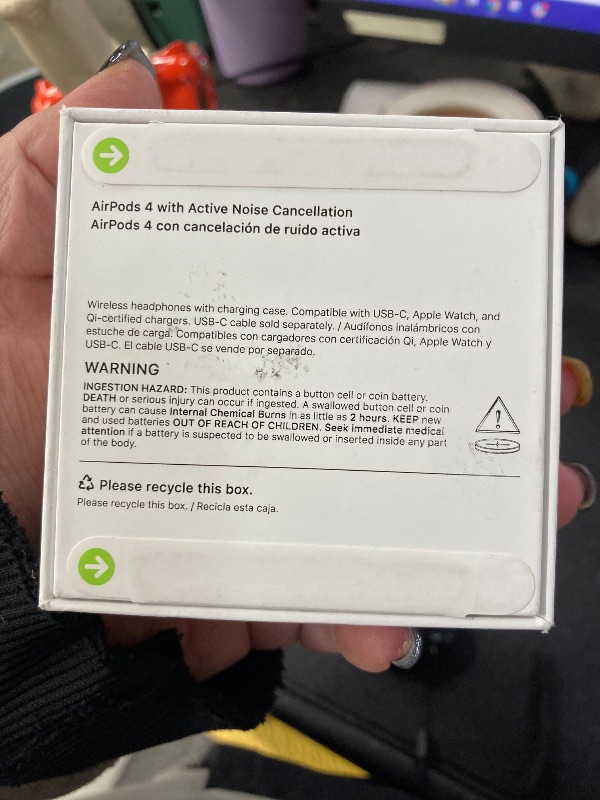 Photo 1 of ***********FACTORY SEALED, NO RETURNS, NO REFUNDS IF OPENED ********Apple AirPods 4 Wireless Earbuds, Bluetooth Headphones, with Active Noise Cancellation, Adaptive, Transparency Mode, Personalized Spatial Audio, USB-C Charging Case, Wireless Charging, H2