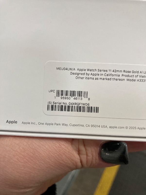 Photo 1 of ***********FACTORY SEALED, NO RETURNS, NO REFUNDS IF OPENED ********Apple Watch Series 11 [GPS 42mm] Smartwatch with Rose Gold Aluminum Case with Light Blush Sport Band - S/M. Sleep Score, Fitness Tracker, Health Monitoring, Always-On Display, Water Resis