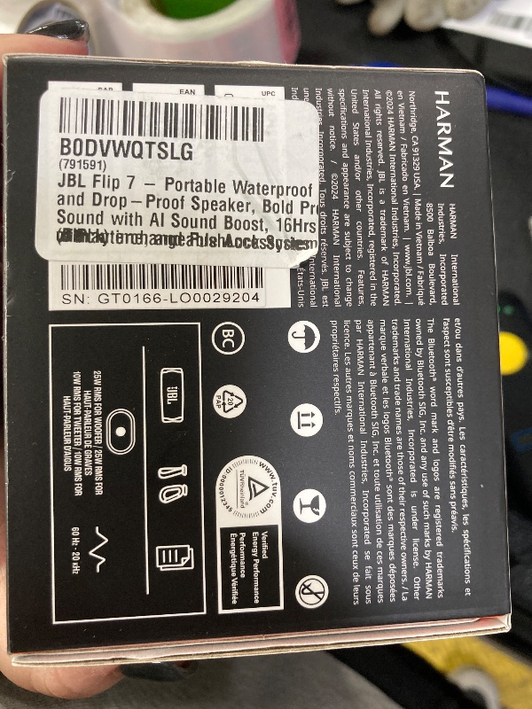 Photo 1 of ***FACTORY SEALED, NO RETURNS NO REFUNDS IF OPENED*** JBL Flip 7 Portable Bluetooth Speaker, IP68 Waterproof, Dustproof, Drop-Proof, PushLock System, AI Sound Boost, 16H Battery – Black – Boomph's Comprehensive Ultimate Performance Cloth Solution