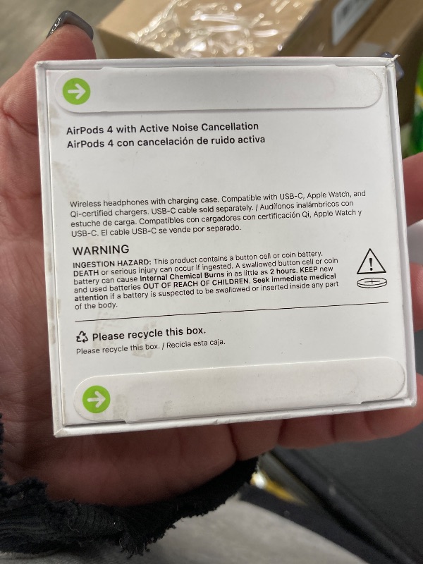 Photo 1 of *** FACTORY SEALED, NO RETURNS , NO REFUNDS IF OPENED *** Apple AirPods 4 Wireless Earbuds, Bluetooth Headphones, with Active Noise Cancellation, Adaptive, Transparency Mode, Personalized Spatial Audio, USB-C Charging Case, Wireless Charging, H2 Chip