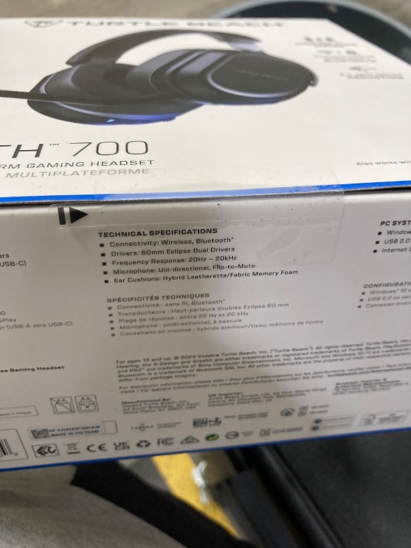 Photo 1 of *** FACTORY SEALED, NO RETURNS , NO REFUNDS IF OPENED ***Turtle Beach Stealth 700 Gen 3 Wireless Multiplatform Amplified Gaming Headset for PS5, PS4, PC, Mobile – 60mm Drivers, AI Noise-Cancelling Mic, Bluetooth, 80-Hr Battery, Dual Transmitters – Black